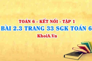 Bài 2.3 trang 33 SGK Toán 6 tập 1 Kết nối tri thức